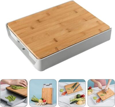 Cutting Bamboo Board With Hidden Tray