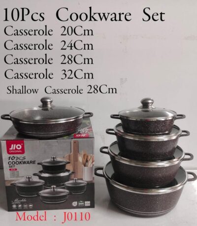 10pcs JLO Marble Cookware Set - Image 3