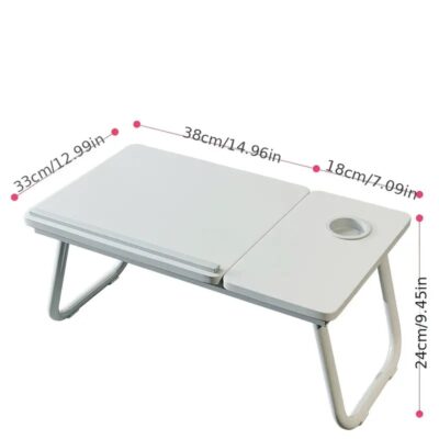 Adjustable Bedside Laptop Table With Cup Holder - Image 9