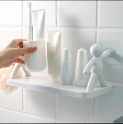 Punching White Villian Storage Bathroom Rack - Image 2