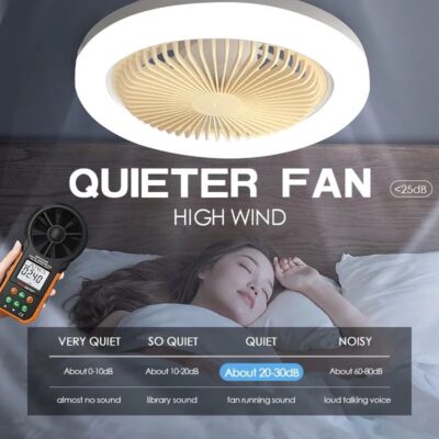 2 IN 1 Ceiling Fan With LED Light And Light Bulb - Image 8