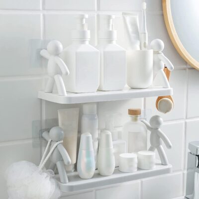 Punching White Villian Storage Bathroom Rack - Image 7