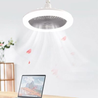 2 IN 1 Ceiling Fan With LED Light And Light Bulb - Image 5