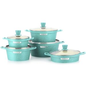 10pcs Queen Time Blaze Cookware Set