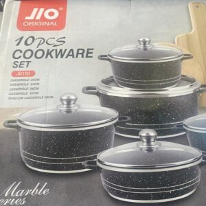 10pcs JLO Marble Cookware Set