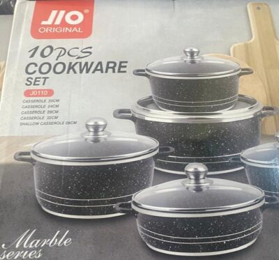 10pcs JLO Marble Cookware Set - Image 2