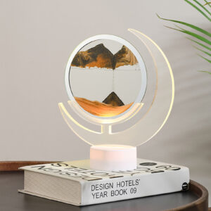 3D Moon Sandy Colorful Table Night Light