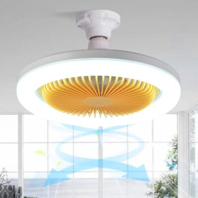 2 IN 1 Ceiling Fan With LED Light And Light Bulb - Image 4