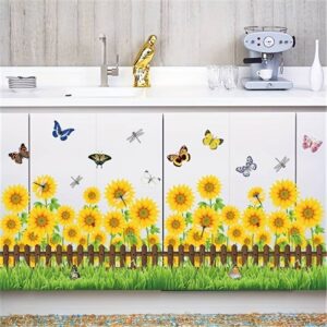 3D Sun Flower Wallpaper Decor