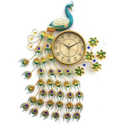 Luxury Peacock Clock Tail Down Flower