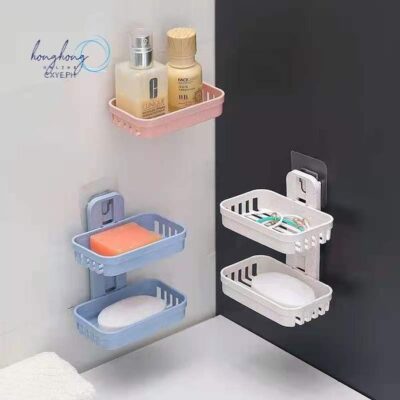 Two Tier Wall Mounted Soap Rack - Image 7