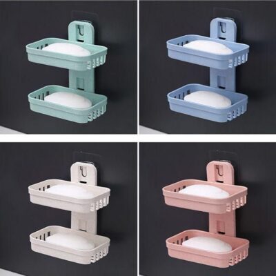 Two Tier Wall Mounted Soap Rack - Image 5