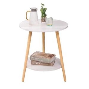 Round Coffee Table With Three Wooden Stand