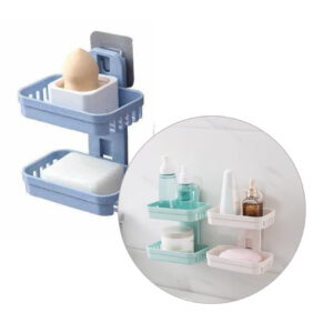 Two Tier Wall Mounted Soap Rack