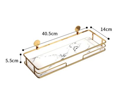 Golden Adhesive Bathroom Shelf - Image 6