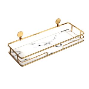 Golden Adhesive Bathroom Shelf