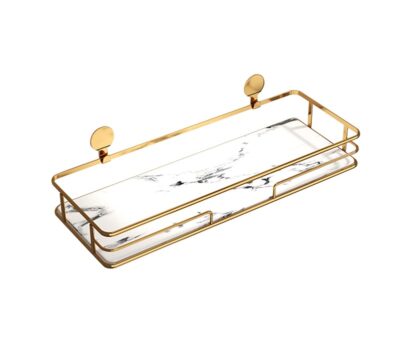 Golden Adhesive Bathroom Shelf - Image 2