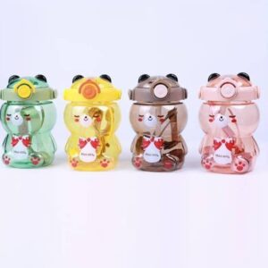 Glass Teddy Kids 800ml Water Bottle