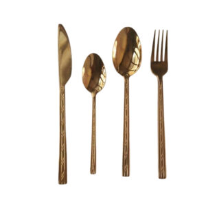 Gold Plated Spoon and Fork Vintage Set