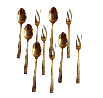 12pcs Gold Plated Spoon and Fork Rough - Image 3