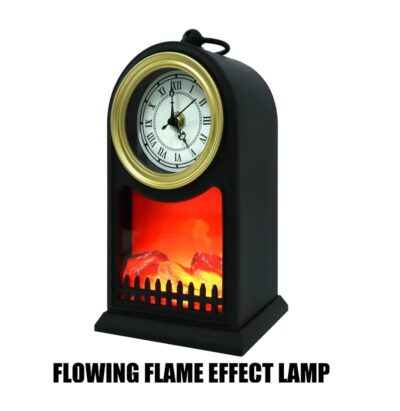 LED Artificial Clock Fireplace Lantern - Image 8