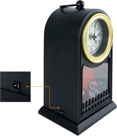 LED Artificial Clock Fireplace Lantern - Image 9