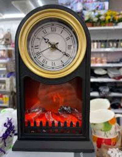 LED Artificial Clock Fireplace Lantern - Image 4