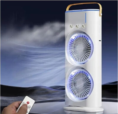 Double Ended LED Cooling Rechargeable Fan - Image 11