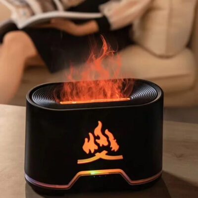 Firewood Flame Aromatherapy Diffuser Black - Image 6