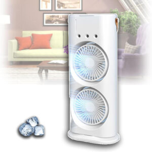 Double Ended LED Cooling Rechargeable Fan