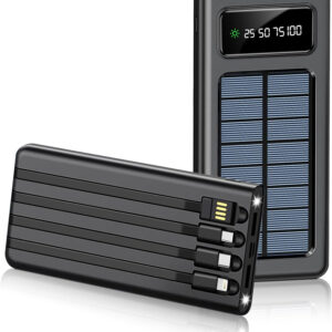 Solar Power Bank 20000 mAH 4 usb Cables