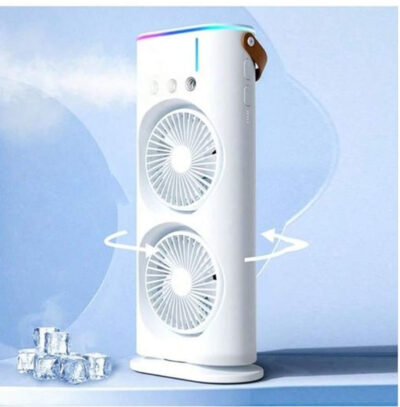 Double Ended LED Cooling Rechargeable Fan - Image 13