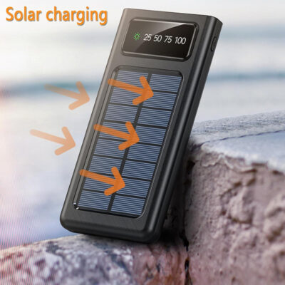 Solar Power Bank 20000 mAH 4 usb Cables - Image 11