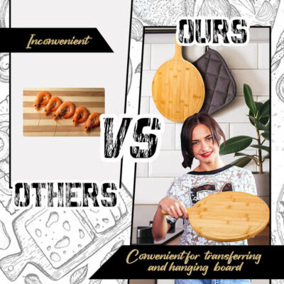 Round Wooden Pizza and Chopping Board - Image 10