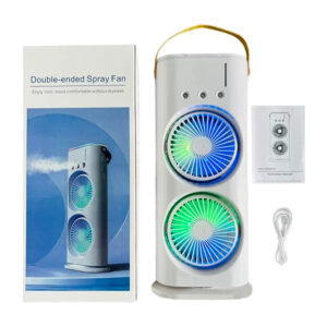 Double Ended LED Cooling Rechargeable Fan