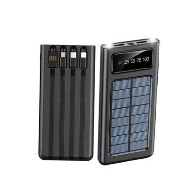 Solar Power Bank 20000 mAH 4 usb Cables - Image 8