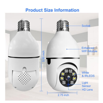 1080P Wifi Bulb Security CCTV Camera - Image 7