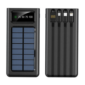 Solar Power Bank 20000 mAH 4 usb Cables