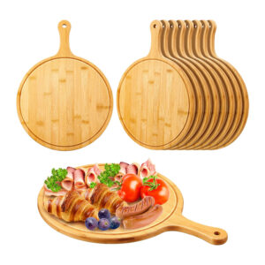 Round Wooden Pizza and Chopping Board