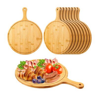 Round Wooden Pizza and Chopping Board