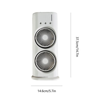 Double Ended LED Cooling Rechargeable Fan - Image 7