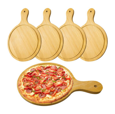 Round Wooden Pizza and Chopping Board - Image 3