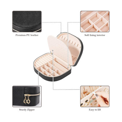 Curved Portable Travel Jewelry Box - Image 4