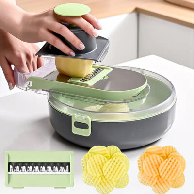 Multifunctional Safe Round Vegetable Cutter - Image 8