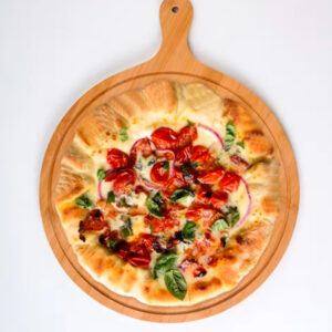 Round Wooden Pizza and Chopping Board