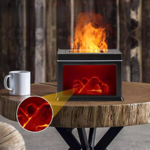 300ml LED Fireplace Humidifier Decor