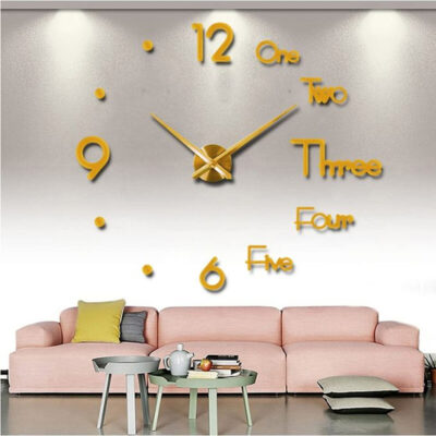 Frameless DIY Wall Alpha Numeric Clock Decor - Image 10