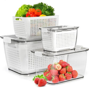 Fruit Storage Basket with Strainer