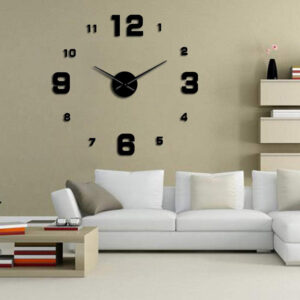 Large Frameless DIY Wall Clock Decor