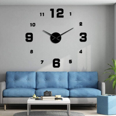 Large Frameless DIY Wall Clock Decor - Image 9